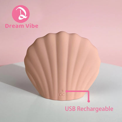 Venus Shell Vibrator by Dream Vibe - Peach Love Pleasure 10 Powerful Vibration Sex Toy for Woman Silicone Clit Stimulator Adult