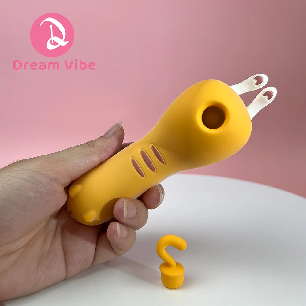 The Kitty Vibrator Cat 10 Suctions 10 Vibration Soft Silicone Material Discreet Cute Women Sex Toy Dildo Penetration G Spot Clit