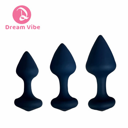 3pcs Silicone Anal Plug Set S M L Anal Training Kit Penetration P Spot Stimulation Prostate Massager Male Female Sex Toy Adult