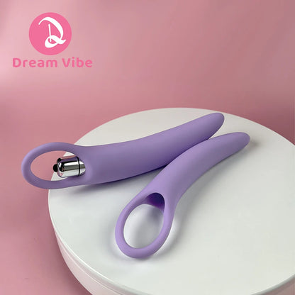 Lavender Pulse Vibrating Silicone Vaginal Dilators 10 Vibration Vaginal Muscle Stretch Regain Penetration Comfort Pleasure Woman