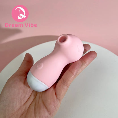 Pink Seahorse Suction Vibrator 9 Modes Discreet Pocket Vibe Women's Sex Toy Massager Clitorial Nipple Stimulation Erotic Gift