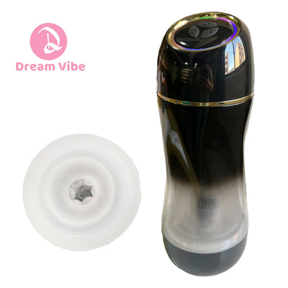 Powerful Suction and Vibrating Masturbator Cup Sky Rocket 10 Modes TPE Sleeve Men Sex Toy Masturbation BlowJob Penis Train