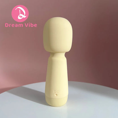 Yellow Mini Wand Vibrator 5 Speeds and 5 Mode Powerful Vibrating Clit Nipple Stimulation Body Massager Sex Toy Woman Erotic Play