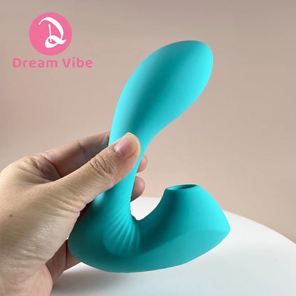 Embrace me Strapless Strap-on Vibrator Clitorial Sucker 10 Powerful Vibration 10 Suctions Sex Toy Woman G-Spot Penetration dildo