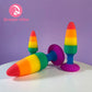 Silicone Anal Plug Trainer Butt Plug Rainbow  S M L Backdoor Prostate Massager Dildo Expander Sex Toy Woman Men Penetration