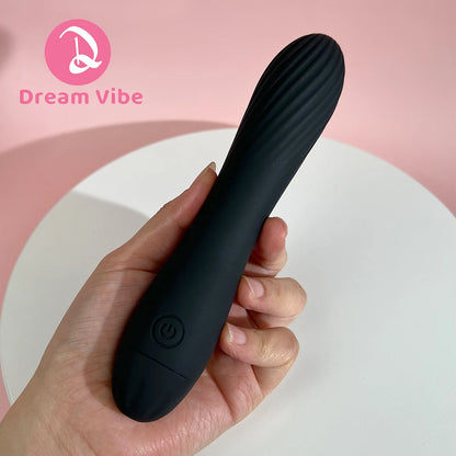 Classic Mini Wand Vibrator Black Silicone Massager 10 Powerful Vibration Sex Toy G-Spot Female Masturbation Relax Women's Toy