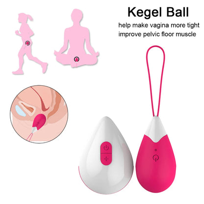 Silicone Vibrating Eggs Wireless Vaginal Ball Vibrating Exercises Smart Love Ball Remote Jump Eggs Vibrator Sex Toys for Women 5