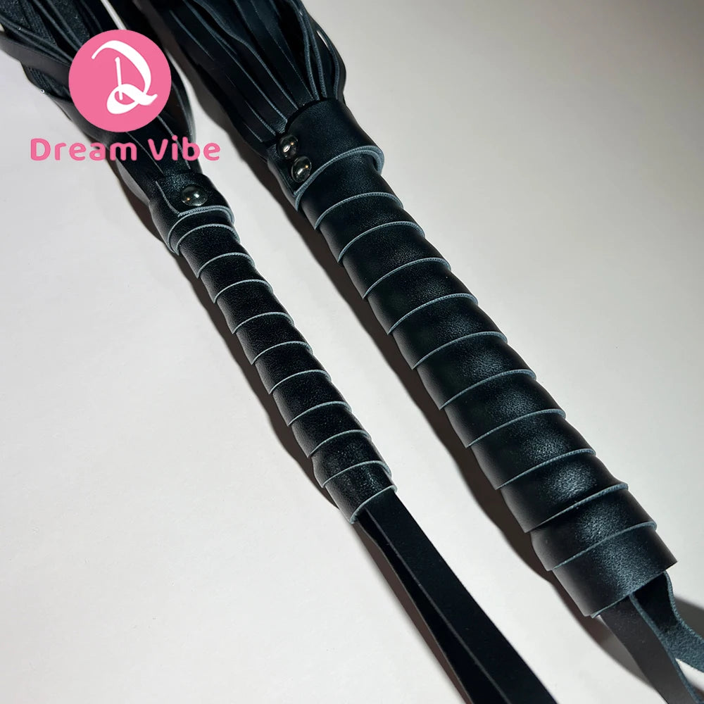 Large Faux Leather Whip Bondage SM Erotic Kinky Sex Game Intimate Play Cosplay Horse Riding Whip Adult Toy Couple Pleasur Fetish