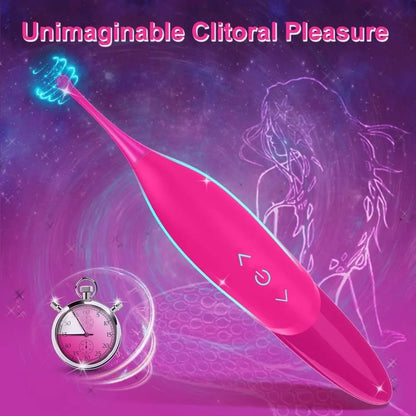 Mini Clitoris G Spot Vibrator for Women 2 Attached Silicone Heads Nipple Clit Stimulator Wand 10 Vibrations Sexy Adult Toys 18