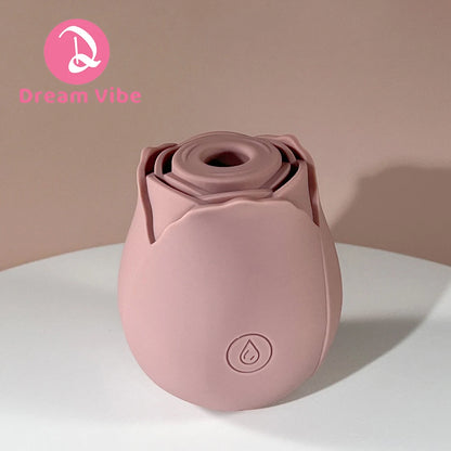 The Dark Rose by Dream Vibe Suctions Vibrator Adult Pleasure Sex Toy Intimate Love Gift for Woman Clitorial Nipple Stimulation