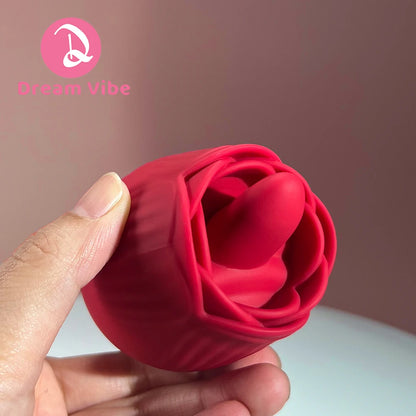 Hot Tulip Vibrator by Dream Vibe 10 Licking and Vibrating Sex Toy Massager for Pleasur Clit Stimulation Erotic Girl Toy Female