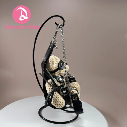 Bondage Bear and Swing BDSM Kinky Love Toy Gift for Couple Intimate Valentine's Day Selection Bachelorette Party