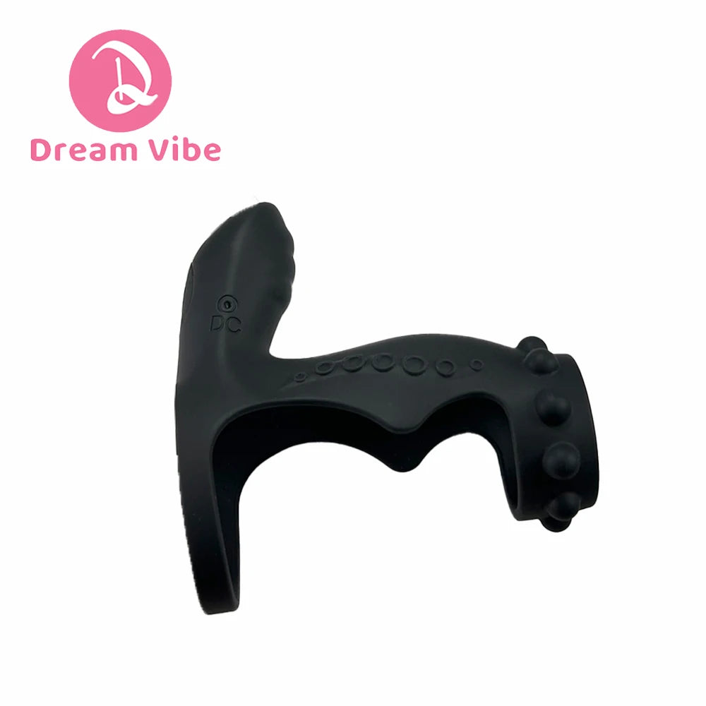 Titan Dual Motors Vibrating Penis Rings Strectchy Silicone Sleeves Cock Cage Couple Toy Men's Sex Toy Massager Delay Ejaculation