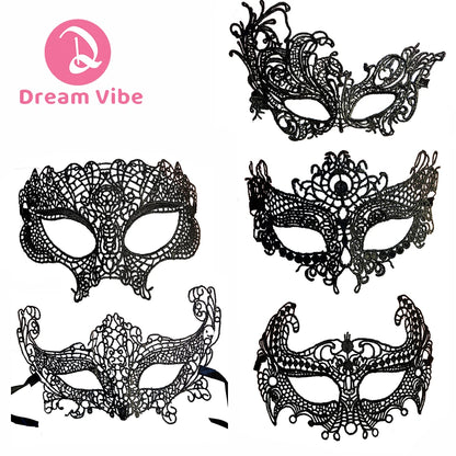 5pcs Sexy Eye Maskes Party Masquerade Mask Mystery Role Play Intimate Sex Toy Half Face Bondage  Bride to be Bachelor Party