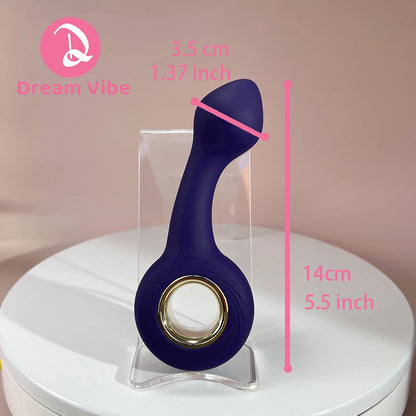 Pleasure Wave Vibrating P-Point Anal Plug Prostate Massager 12 Modes G-Point Vibrator Unisex Sex Toy Back and Forth Penetration