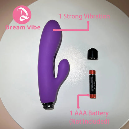 Mini Rabbit Vibrator Elegant Purple Adult Sex Toy for Woman 1 AAA Battery (not included) 1 Strong Vibration Masturbate Pleasure