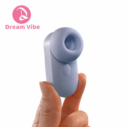 Dream Vibe Echo 2-in-1Mini Sucker Earphone Shaped Yellow Tapping and Sucking Vibrator Sex Toy Woman Nipple Clitorial Massager