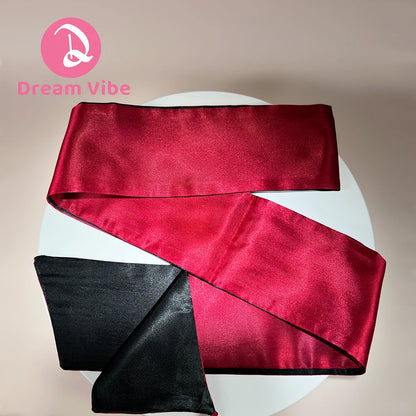 1/2/3pcs Satin Serenade Silk Blindfold by Dream Vibe Red and Black 1.5m Sexual Bondage Play Cosplay BDSM Romantic Love Fun