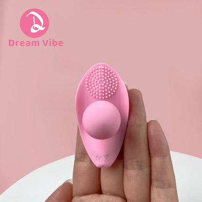 Magic Bean Finger Vibrator Pink Brush Stimulation Mini Vibe Clit Nipple Intimate Play Couple Discreet New Sex Toy Girl Women