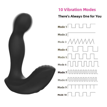 Yan Love Hot 10-Frequency Wireless Remote Control Prostate Massager Anal Plug Silicone ABS PlasticMaterial Black Male