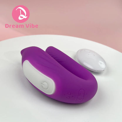 Remote Control Wearable Panty Vibe Women's Clit and Vaginal Sex Toy U Shape Couple Toy Sucker Female Masturbator Dildo Massager