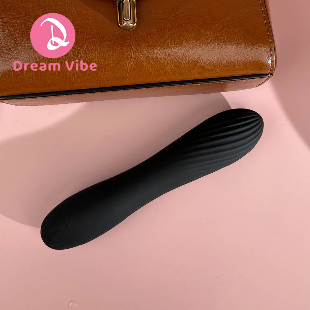 Classic Mini Wand Vibrator Black Silicone Massager 10 Powerful Vibration Sex Toy G-Spot Female Masturbation Relax Women's Toy