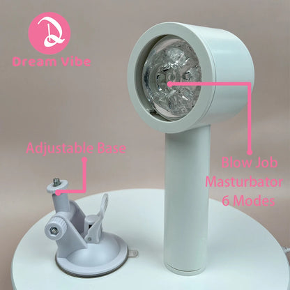 BLOW YOU Male Masturbator Stroker Sex Toy for Men 6 Thrusting Modes Powerful Forth and Back Oral Sense Stimulation for Pennis