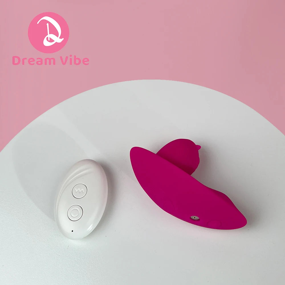 Wearable Panty Vibe Tongue Licking and Vibrating Clit Simulation Mini Vibrator Female Sex Toy Women Penetration Pleasure New Toy