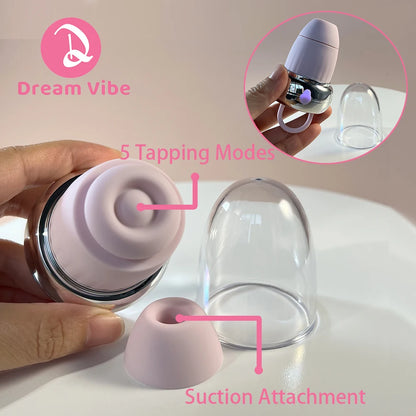 Acorn 2 in 1 Tapping and Suction Vibrator Dream Vibe Sex Toy for Woman Clitorial Nipple Pleasur Stimulation Foreplay Gift Girl