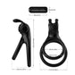 Vibrating Rabbit Dual Cock Rings Bunny Ear Super Stretchy Silicone Penis Rings Enhanced Delay Button Battery Men Sex Toy Couple