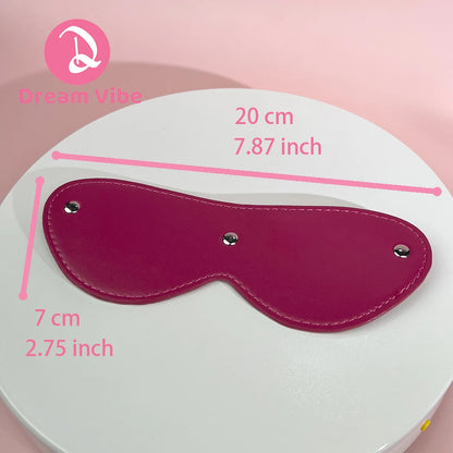 Elastic Band Faux Leather Blindfold PU Rivet Eye MasK Bondage Sex Toy Erotic Cosplay Unisex Couple Toy Romantic Gift Women Men