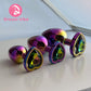 Rainbow Metal Anal Plug Heart Jewelled Gem Butt Expander Training Unisex Sex Toy Prostate Massager Backdoor Exerciser Probe