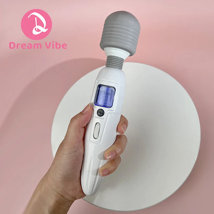 LED Screen Classic Wand Vibrator Super Powerful Massager Sex Toy Woman Men Pleasure Deep Penetration Musle Relax Toy Adult 18
