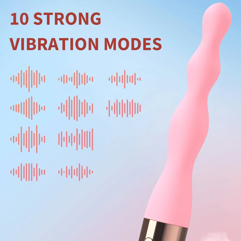Vibrating Anal Plug Prostate Massage Soft Anal Beads Butt Plug Vibrators Sex Toys for Couples Butt Plug Silicone Adult Products