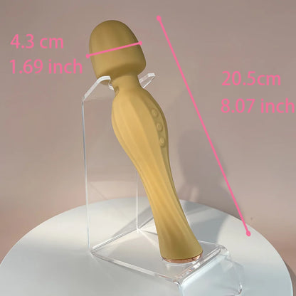 Ginger Maya Powerful Wand Vibrator 20 Modes Deep Rumbly Stimulate Woman Pleasure Sex Toy Penetration Girl Vibe Toy Masturbation