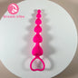 Pink Heart Anal Beads Butt Plug Prostate Massager Silicone Erotic Sex Toy Woman Men Backdoor Pleasure Anal Training Expanding
