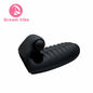 Tongue Shape Finger Vibrator Black Silicone G-Spot Clit Stimulation Button Battery Bullet Oral Sex Toy Pleasure Masturbation