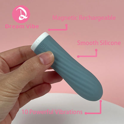 Aqua Bullet Vibrator 10 Powerful Vibration Full Silicone Surface Nipple Clitorial Stimulate Bullet Egg Woman Sex Toy Pocket Vibe