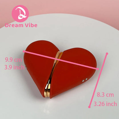 Heartbeat One Heart Two Vibrators 5 Likcing 5 Suction Modes Woman Sex Toy Romantic Love Gift Penetration Female Masturbation