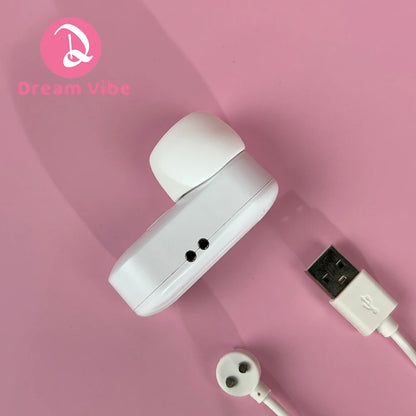 Mini Earphone Tapping Vibrator with Suction Head 5 Modes Clit and Nipple Stimulation Women's Sex Toy Girl Pleasure Romantic Gift