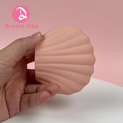 Venus Shell Vibrator by Dream Vibe - Peach Love Pleasure 10 Powerful Vibration Sex Toy for Woman Silicone Clit Stimulator Adult