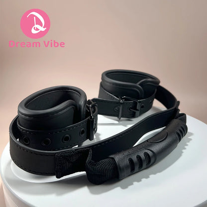 Take Me Away Handcuffs with Handle Soft Material Comfortable Wearing Sex Play Romantic Game Bondage Tool Pleasure Love Toy