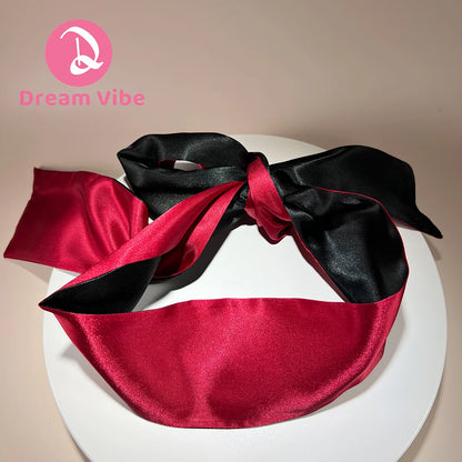 1/2/3pcs Satin Serenade Silk Blindfold by Dream Vibe Red and Black 1.5m Sexual Bondage Play Cosplay BDSM Romantic Love Fun