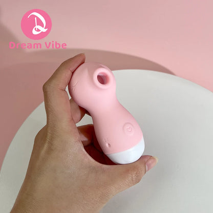 Pink Seahorse Suction Vibrator 9 Modes Discreet Pocket Vibe Women's Sex Toy Massager Clitorial Nipple Stimulation Erotic Gift