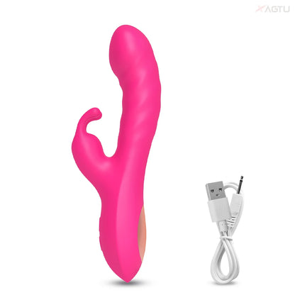 Powerful G Spot Rabbit Vibrator for Women Nipple Clitoris Stimulator Massager Dual Motors Dildo Adult Goods Sex Toys for Female