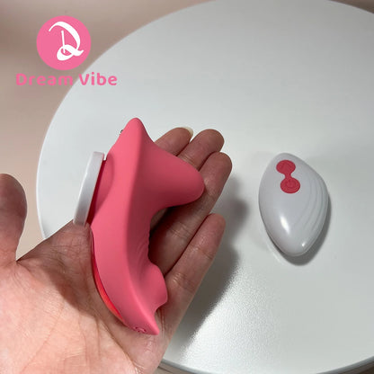 Tease Me Wearable Panty Vibrator Remote Controlled Suction Panty Teaser Magnetic Clip For Both Clitoral and Vaginal Stimulation