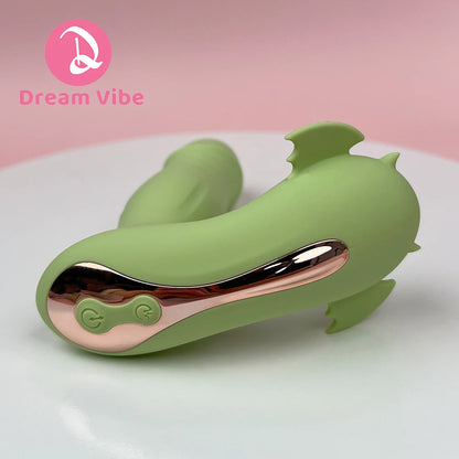 The Green Devil Clitoral Sucking G Spot Thrusting Vibrator Auto Heating App Control Gift for Her Erotic Sex Toy Pleasure Women