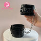 Classic Ankle Cuff PU Material by Dream Vibe Bondage Retrain Crocodile Pattern Black Fetish Be My Slave Foreplay Sexy Cuff Toy