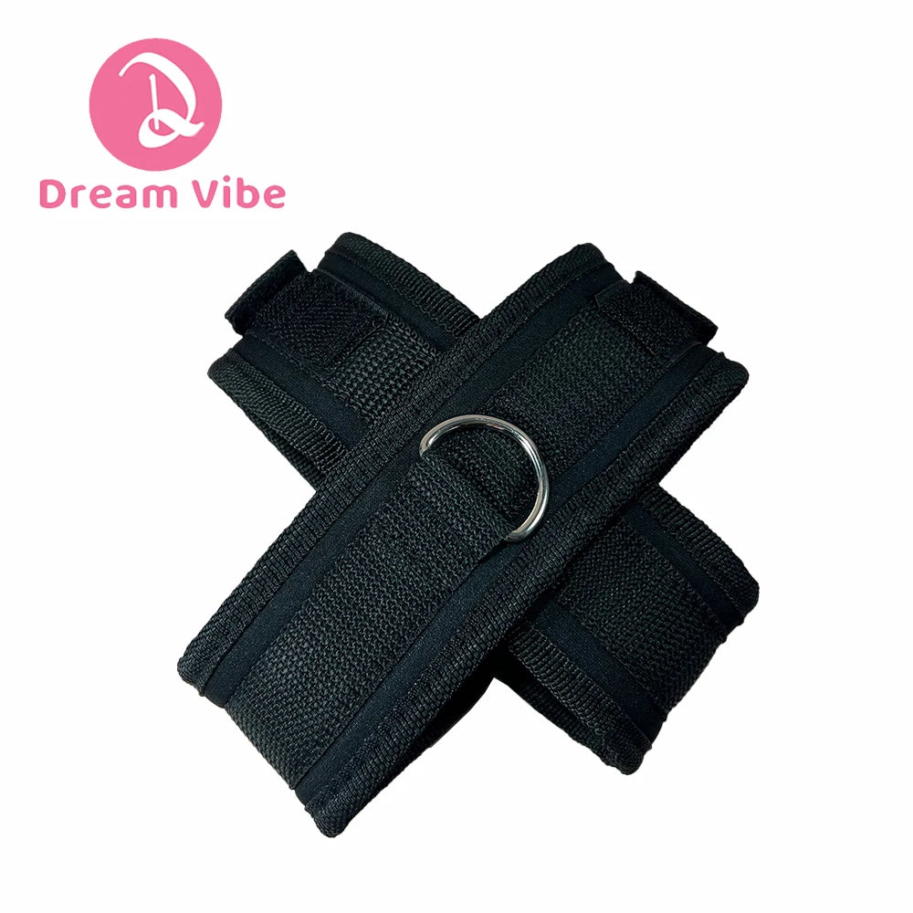 Play Nice Cross Handcuffs Hand Bind Compatiable with Collar Unisex Bondage Sex Toy Sexy Intimate Pleasure Gadget