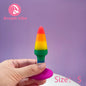 Silicone Anal Plug Trainer Butt Plug Rainbow  S M L Backdoor Prostate Massager Dildo Expander Sex Toy Woman Men Penetration